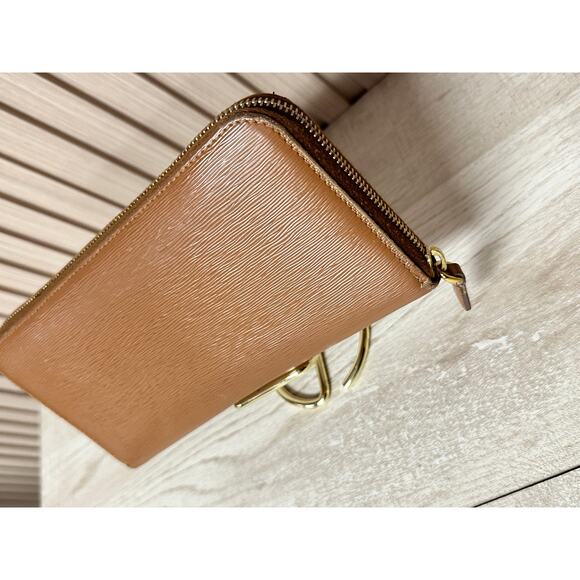 PRADA Saffiano Leather Zip Around Long Wallet in Brown - Picture 9 of 16